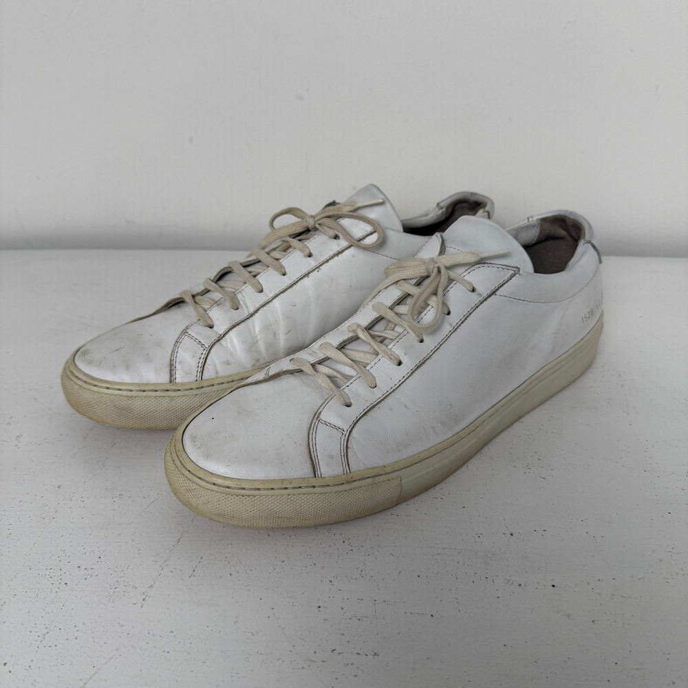 Common Projects Original Achilles Low White Leather Sneakers 1528 Size 43 Mens